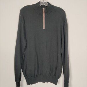 Jones New York Men's Sweater Size XL Black Cotton Cashmere Knit Business Casual